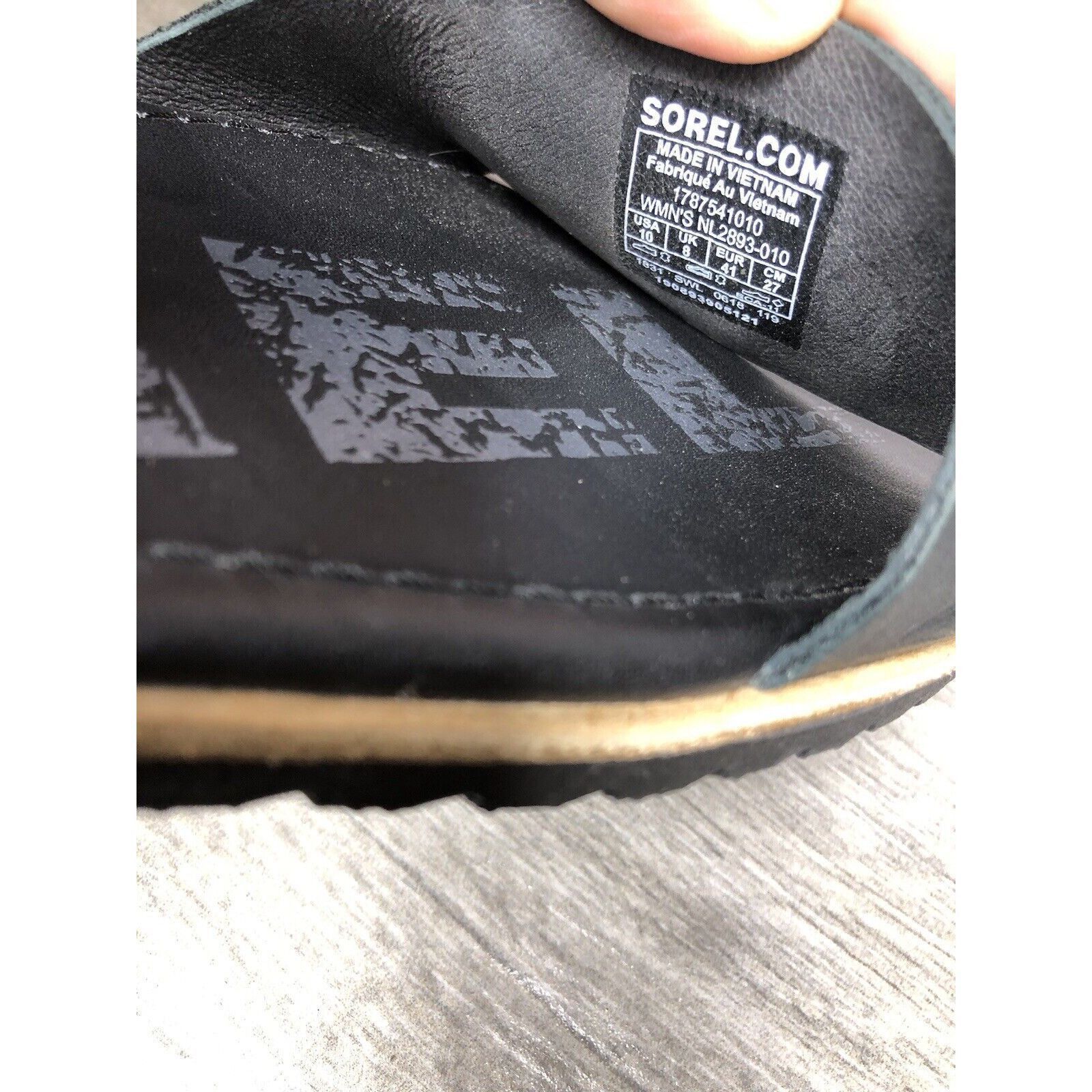 SOREL Sorel Med Ella Black Leather Cross Ankle Strap Flat Sandals Size US 10 / IT 40 - 10 Thumbnail