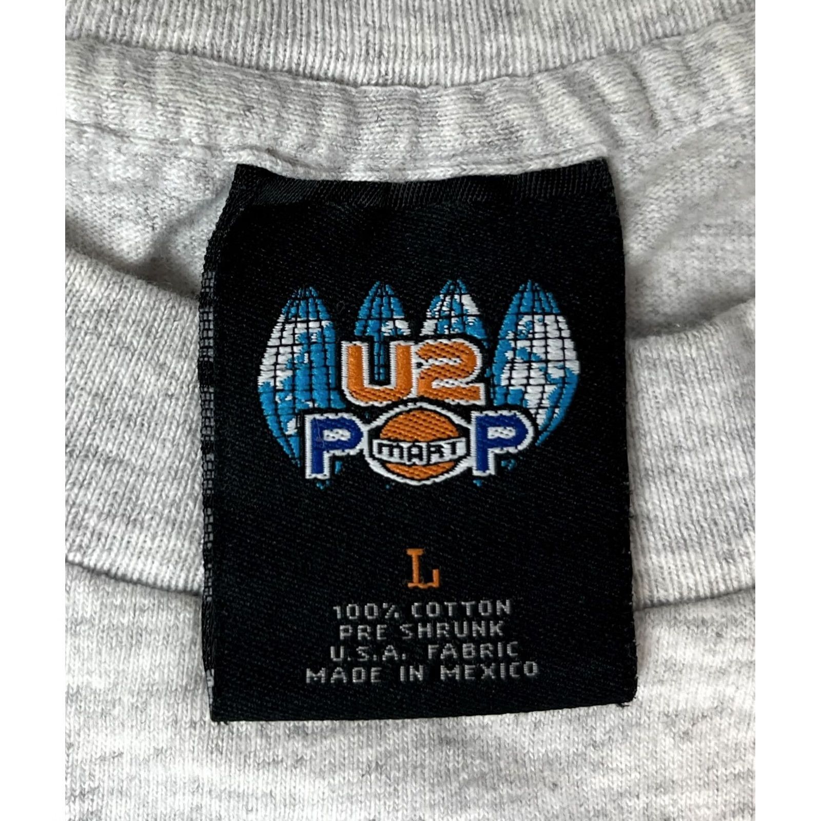 POP MART VINTAGE U2 Popmart Tour T-Shirt Double-Sided Sz L Shirt Unisex Adults Gray Cotton 1997 Rock Music 90s Mens (Size: L) Size US L / EU 52-54 / 3 - 7 Thumbnail