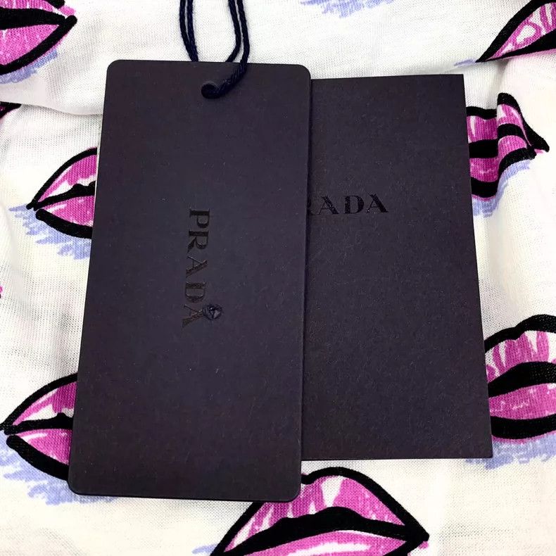 Prada Prada Color-matched lip-printed full-printed cotton round-n Size US M / EU 48-50 / 2 - 8 Thumbnail
