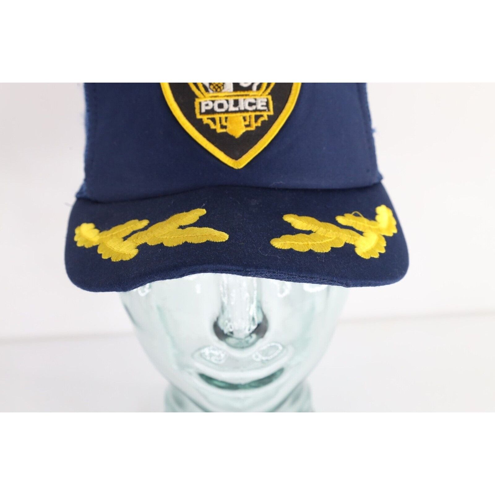 Vintage Vintage 80s Gold Leaf Hawaii Police 50 Trucker Hat Size ONE SIZE - 4 Thumbnail