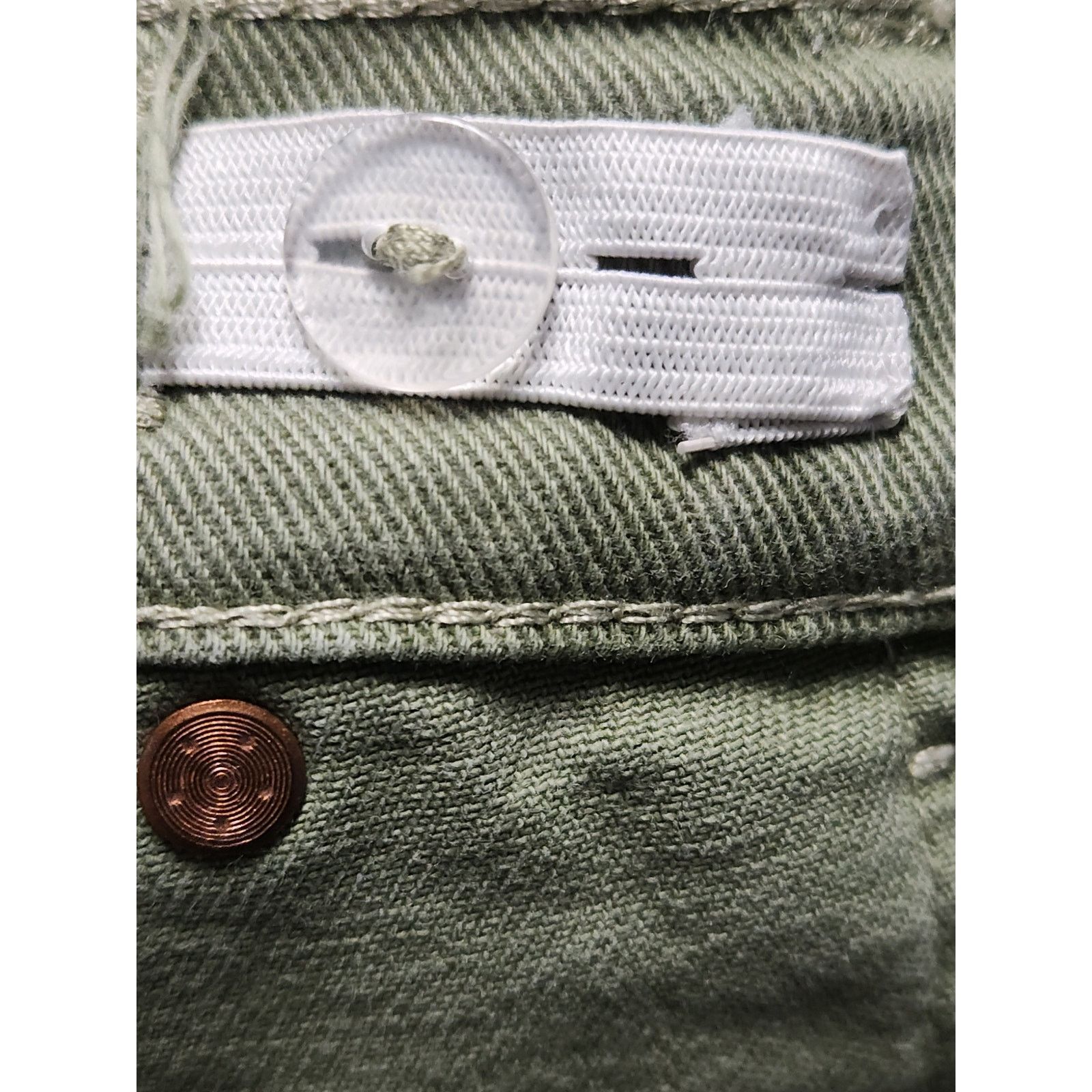 Zara Zara Mini Skirt Kids 13-14 NWOT Olive/Green Denim Size 36" / US 14 / IT 50 - 9 Thumbnail