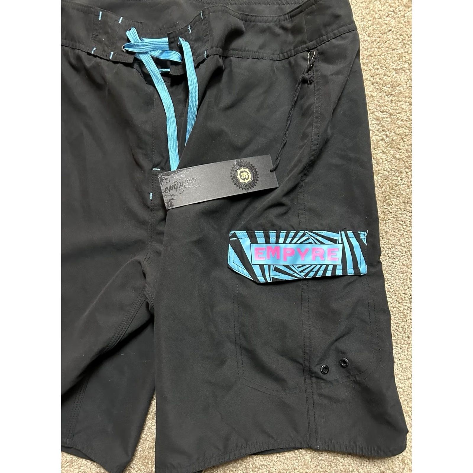 Empyre VINTAGE N/A Empyre Board Shorts Men 38 Black Surf Skate Shorts Pockets Adult Men Size US 38 / EU 54 - 4 Thumbnail