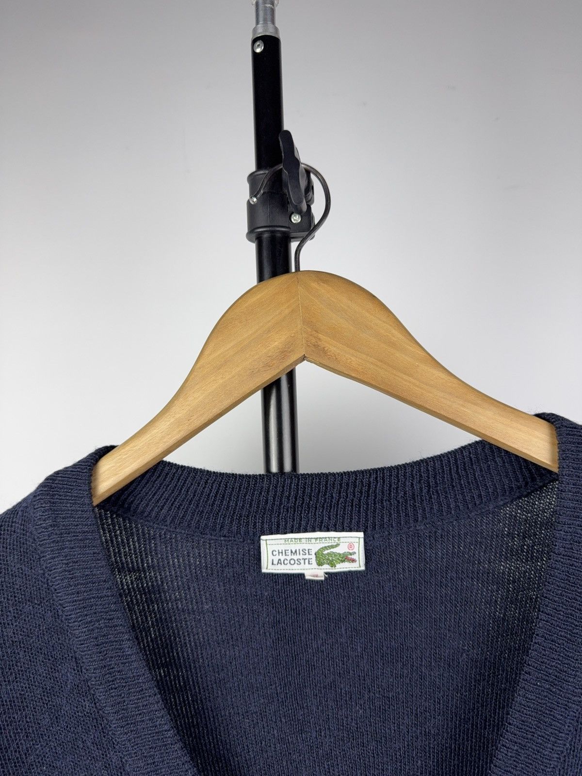 Lacoste Vintage Lacoste Made In France Wool Blend Cardigan Navy XL Size US L / EU 52-54 / 3 - 5 Thumbnail