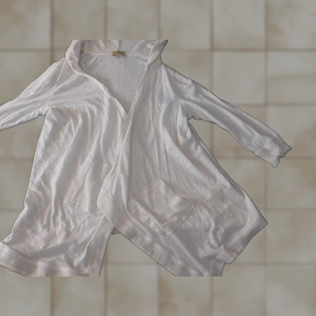 Banana Republic Banana Republic Democracy Womens Cardigan Sweater Knit Cotton Polyester White Regular XS Size XS / US 0-2 / IT 36-38 - 1 Thumbnail