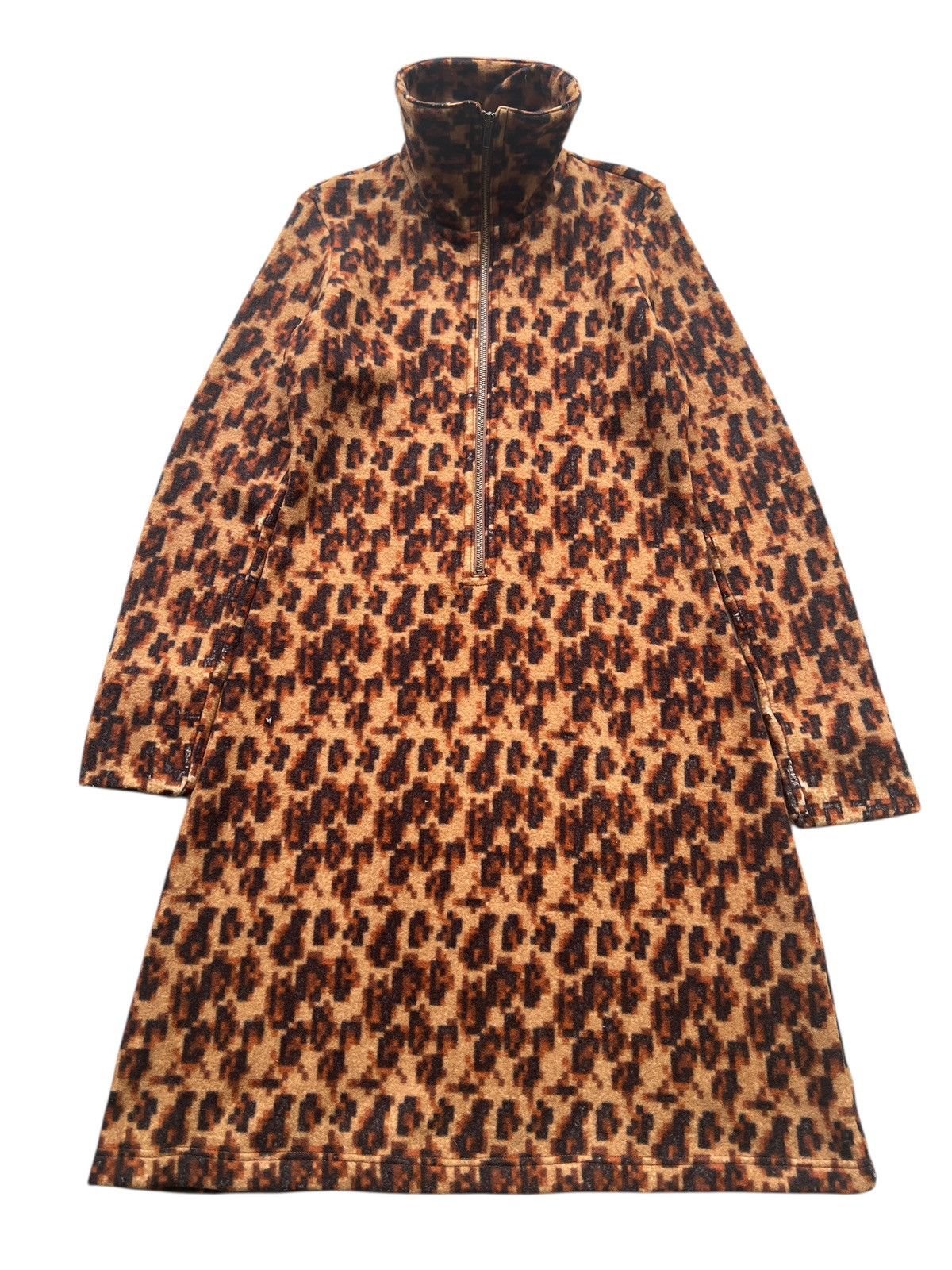 Beauty Beast 🔥 Rare Pick Beauty Beast Leopard Half Zip Coat Dress Size M / US 6-8 / IT 42-44 - 4 Thumbnail