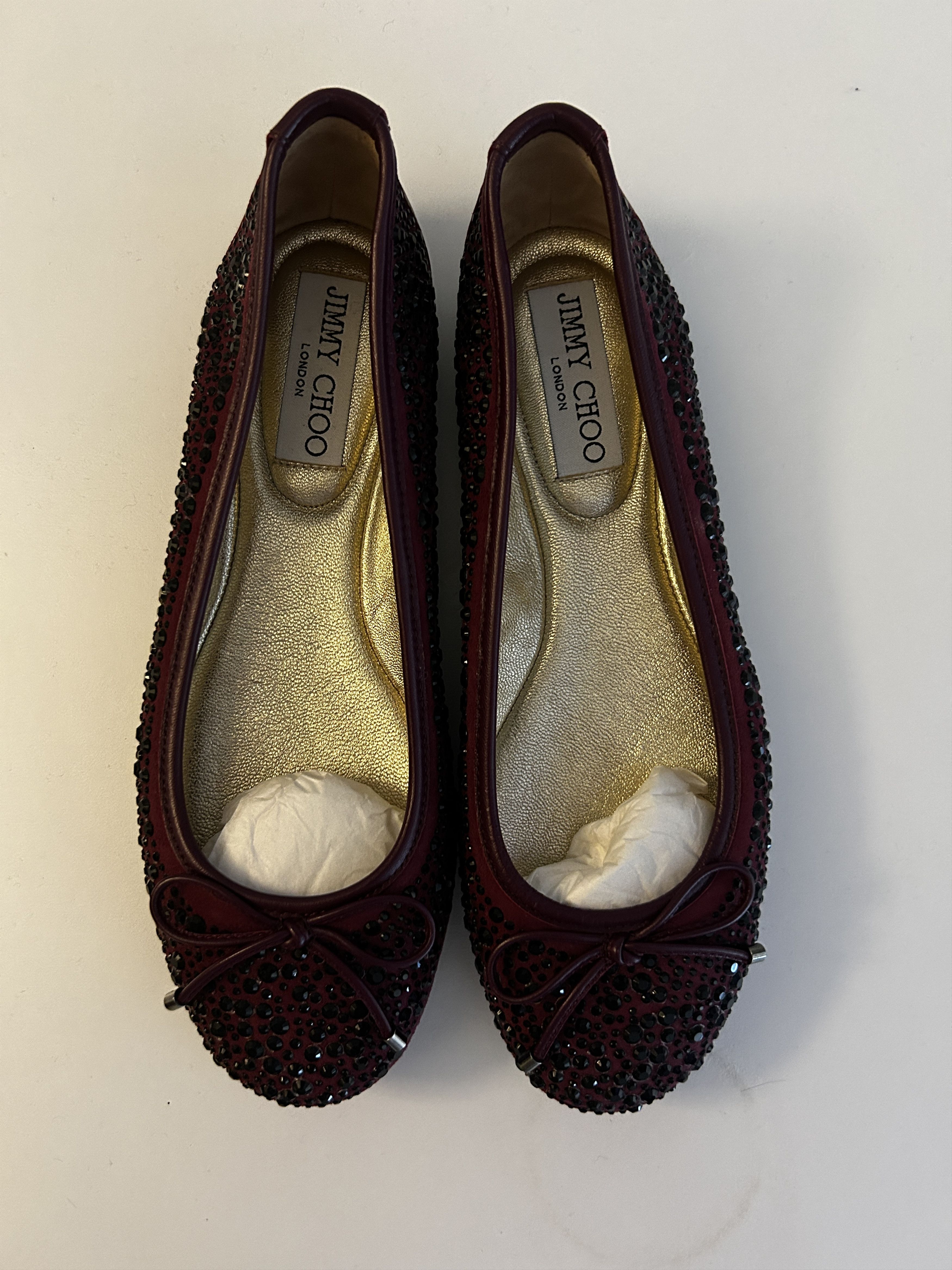 Jimmy Choo Jimmy Choo Suede w/ Crystals Size US 5.5 / IT 35.5 - 1 Thumbnail