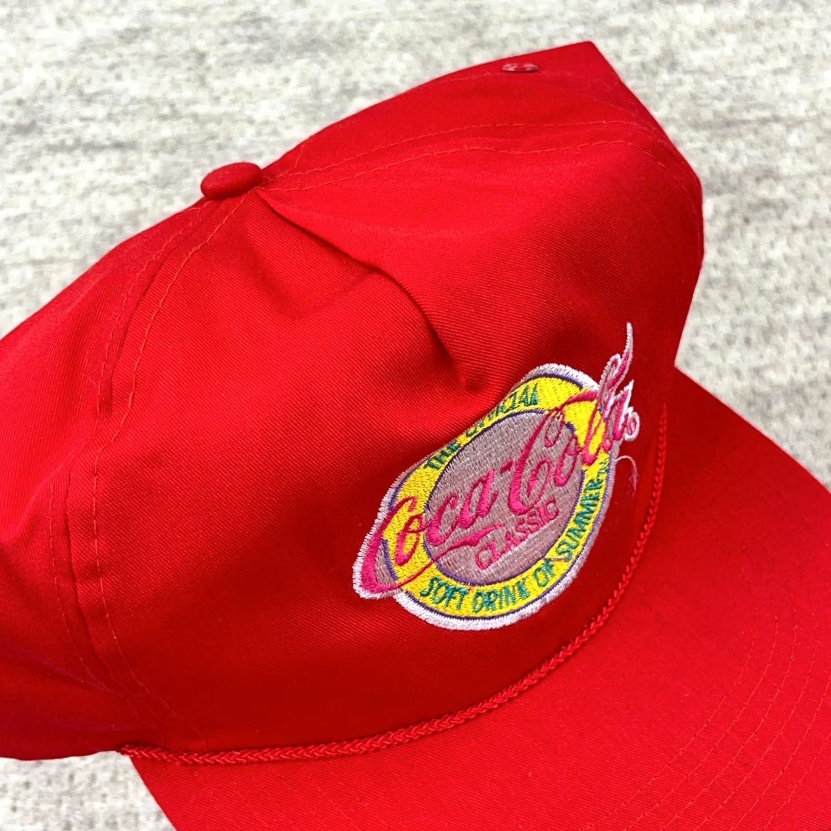 Etro VINTAGE Coca Cola Hat Cap Red 90s SnapBack Promo Soda Pop Classic Retro Mens Size ONE SIZE - 3 Thumbnail