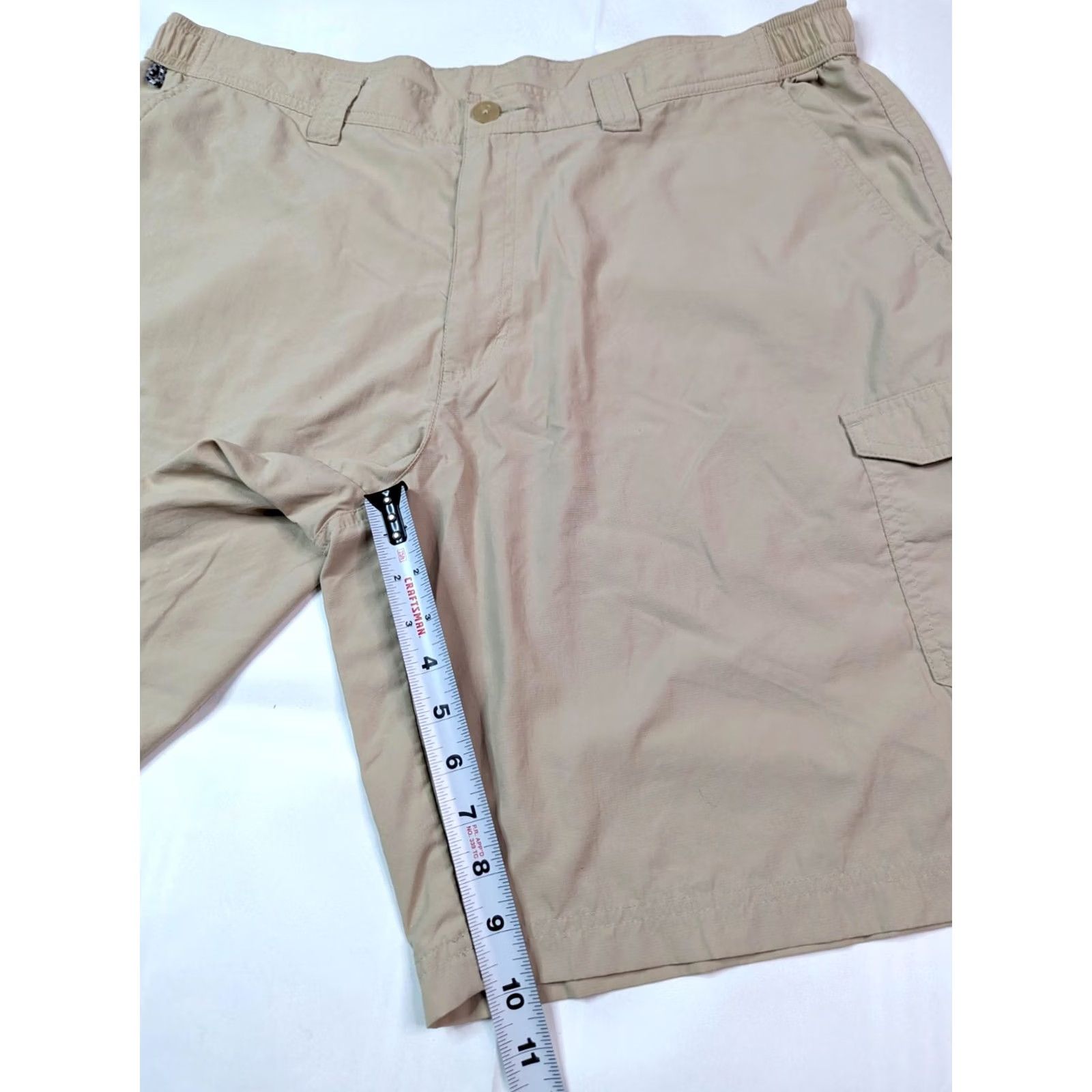 Vintage Columbia PFG Shorts OMNI-SHADE Fishing Hiking Men 40 x 10 Beige Lightweight Cargo Shorts Regular Mens Size US 40 / EU 56 - 3 Thumbnail