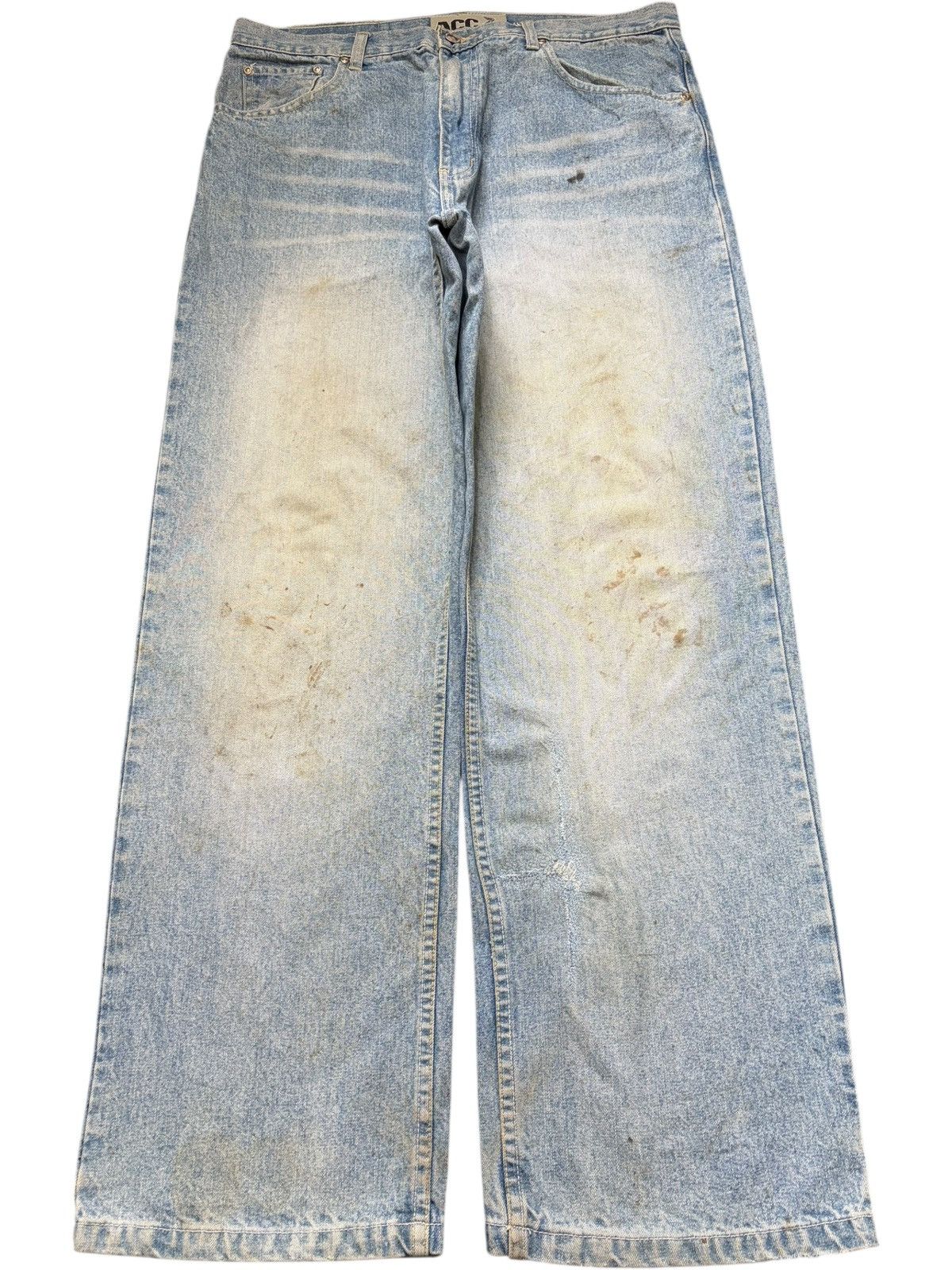 Junya Watanabe Vintage Japanese Brand Mud Wash Distress Baggy Jeans Size US 34 / EU 50 - 2 Thumbnail