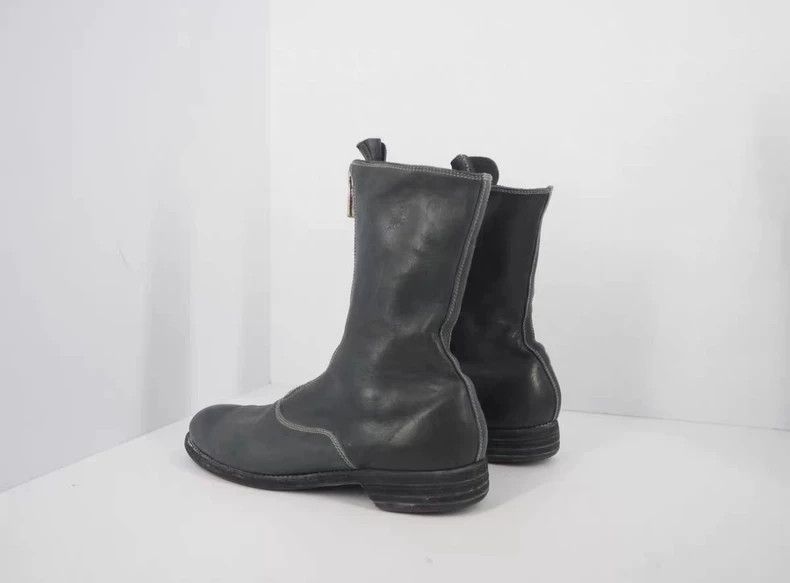 Guidi GUIDI Star Grey Front Zipper Leather Boots Size US 5 / EU 37 - 2 Thumbnail