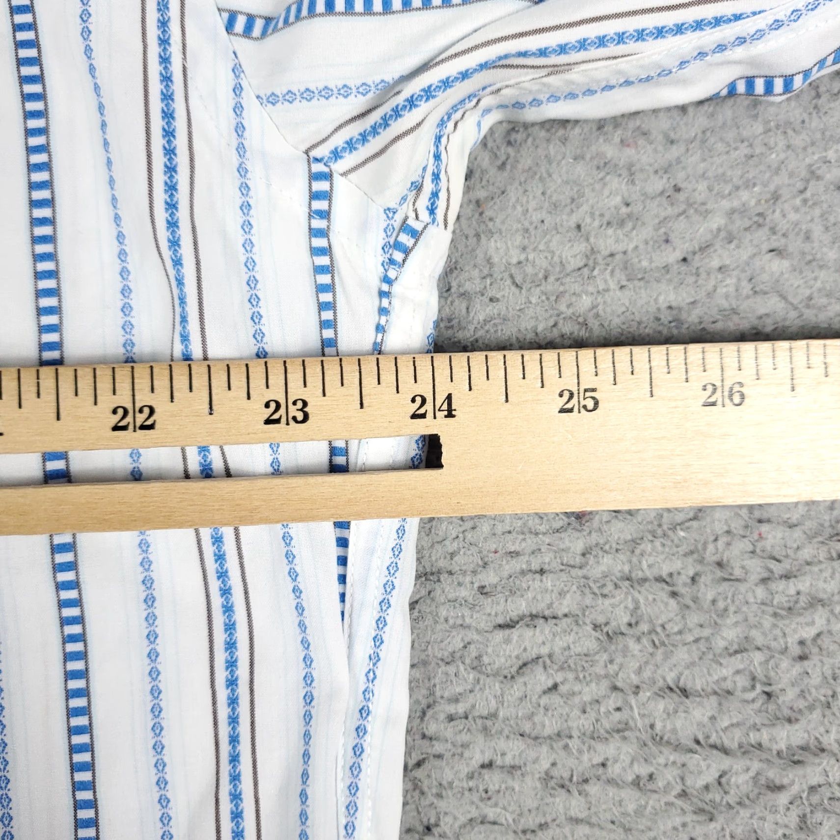 Tommy Hilfiger Tommy Hilfiger Button-Up Shirt Mens Large Blue Striped Casual Long Sleeve Classic Size US L / EU 52-54 / 3 - 6 Thumbnail