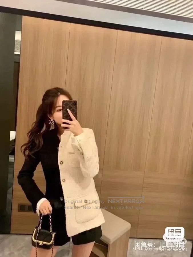 Chanel Chanel Black and white colour-blocked coat Size S / US 4 / IT 40 - 9 Thumbnail