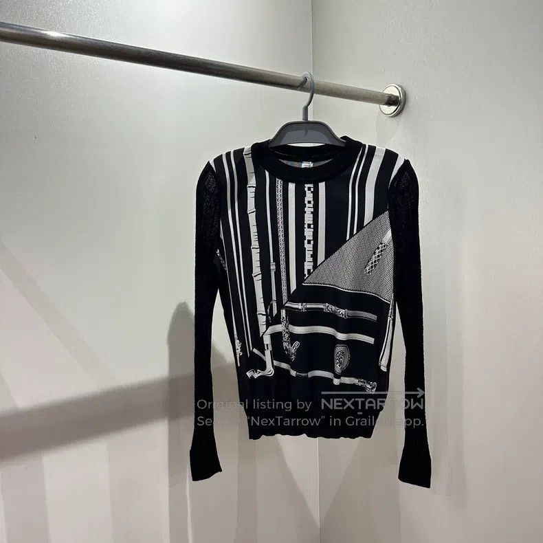 Hermes Hermes Patterned silk knit long-sleeve Size XS / US 0-2 / IT 36-38 - 1 Thumbnail