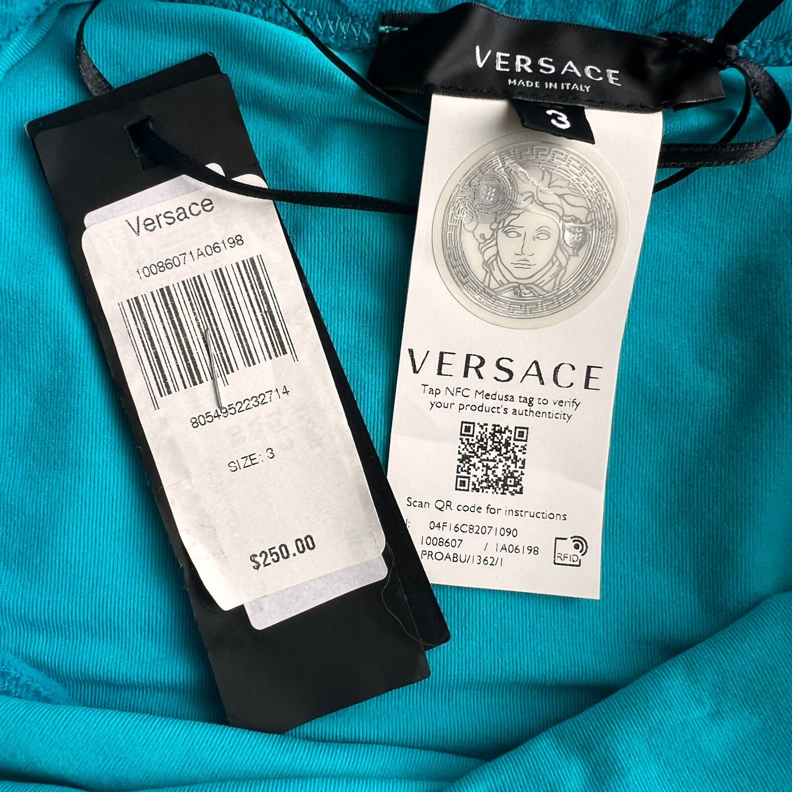 Calvin Klein VERSACE Greca Sponge Knit Bikini Top and Bottom Set, XS Size ONE SIZE - 19 Thumbnail