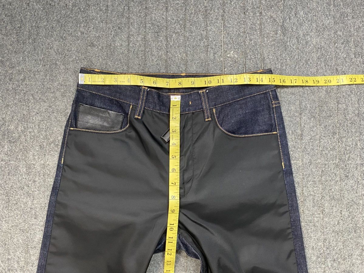 Prada Prada Italy Nylon Black Panel Selvedge Indigo Denim Jeans Size US 29 - 16 Thumbnail