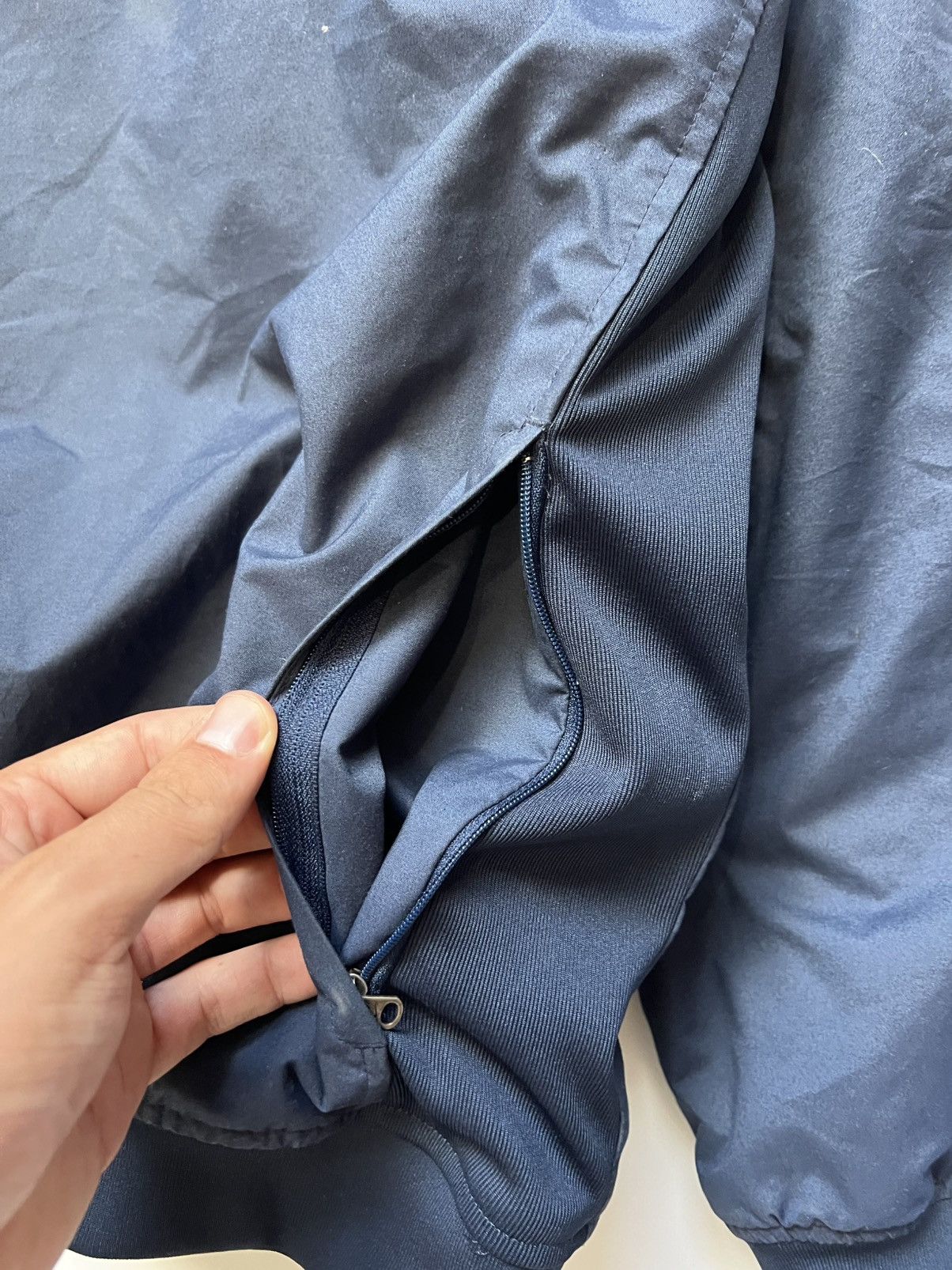 Nike Vintage Bilateral Fleece Nike Anorak Nylon Blue 00s Size US XXL / EU 58 / 5 - 5 Thumbnail
