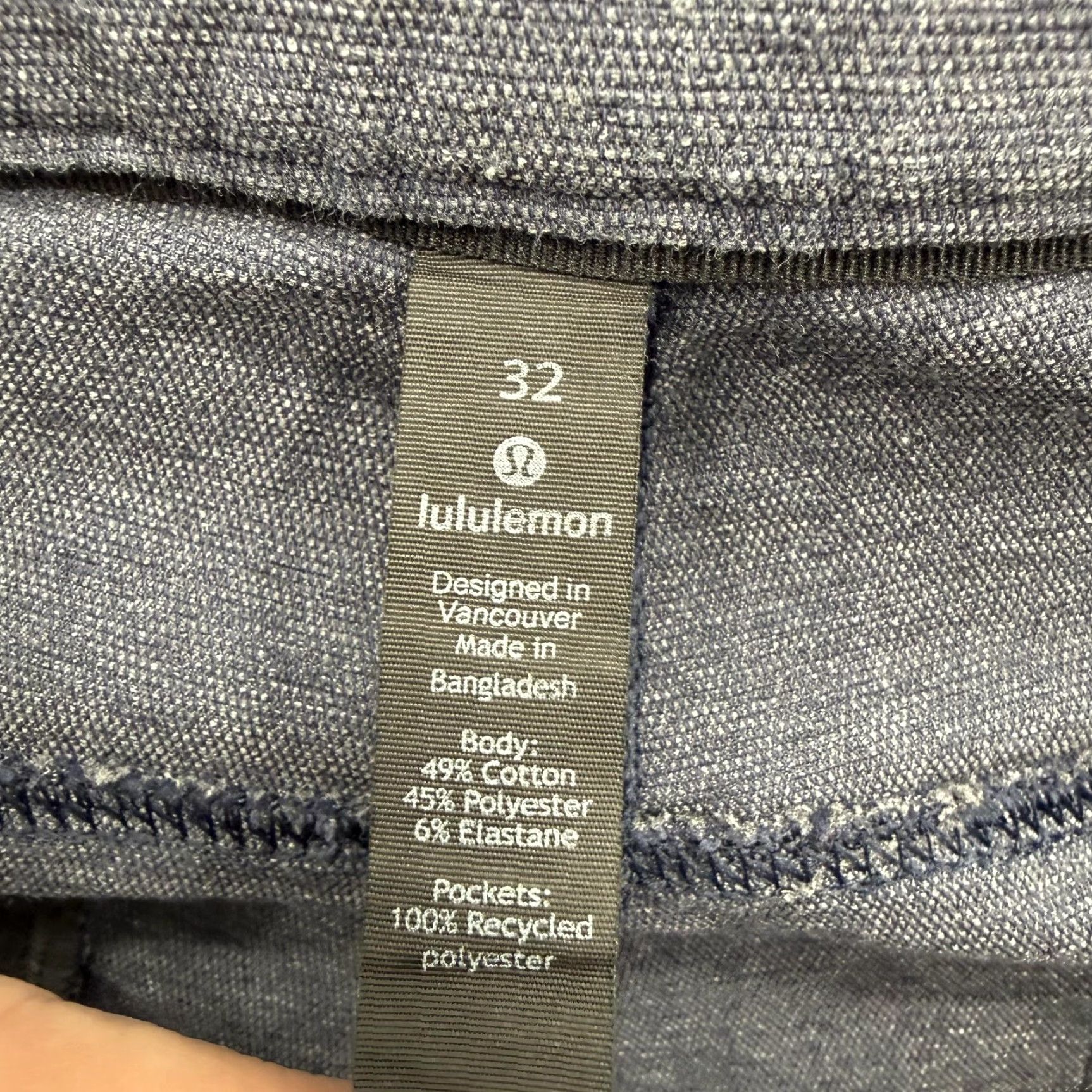 Lululemon Lululemon Pants Mens 32x32 Blue Khakis Five Pocket Slim Straight Stretch Casual Size US 32 / EU 48 - 3 Thumbnail