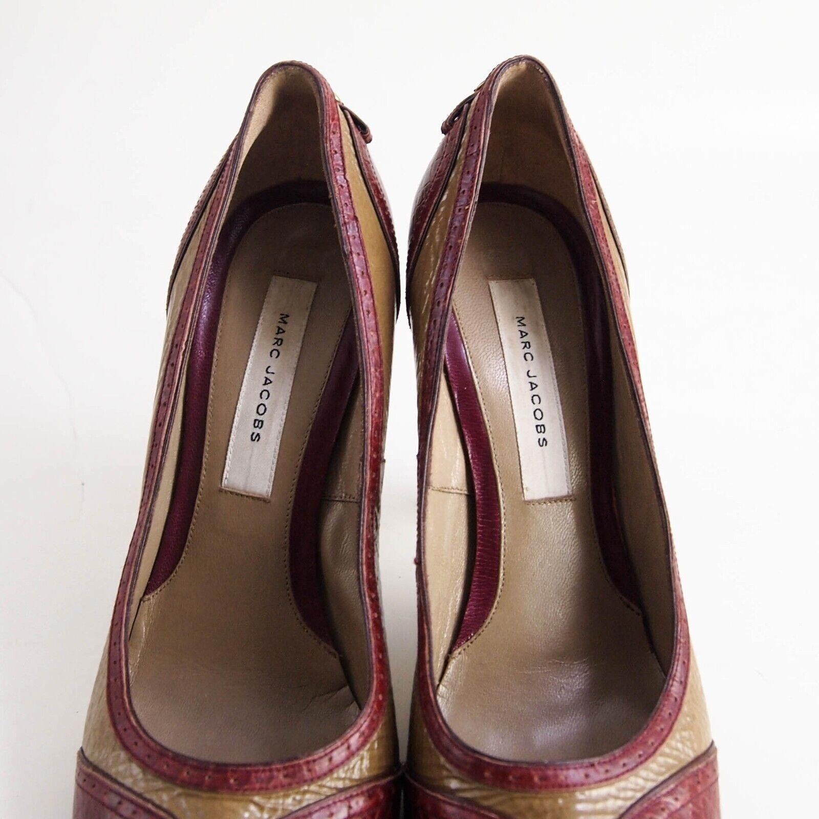Marc Jacobs Marc Jacobs Heels Brown Burgundy Pat Leather US 8 EU 38 Size US 8 / IT 38 - 4 Thumbnail