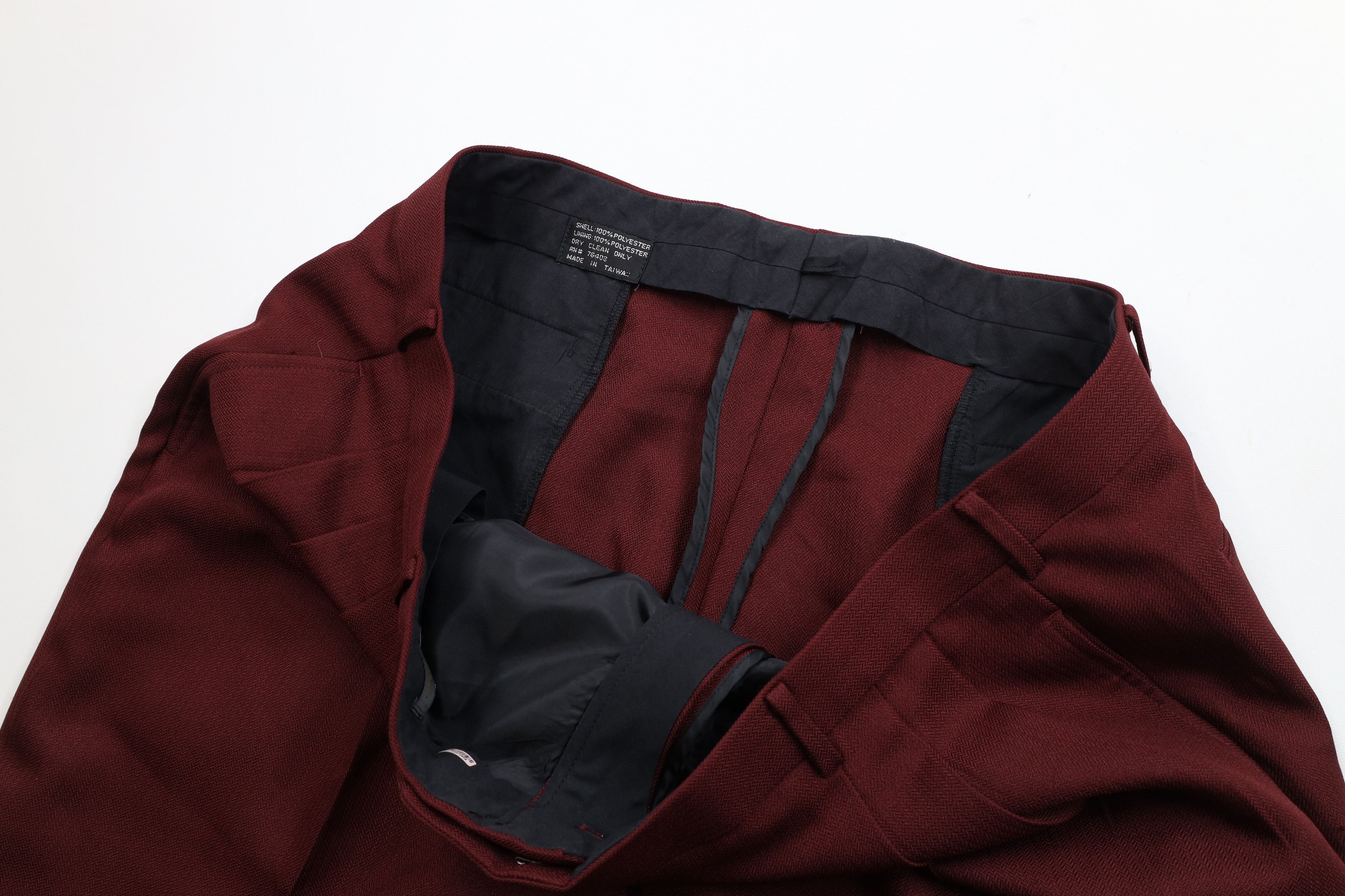 Vintage Vintage 90s Streetwear Knit Wide Leg Chino Pants Red Size US 44 / EU 60 - 7 Thumbnail