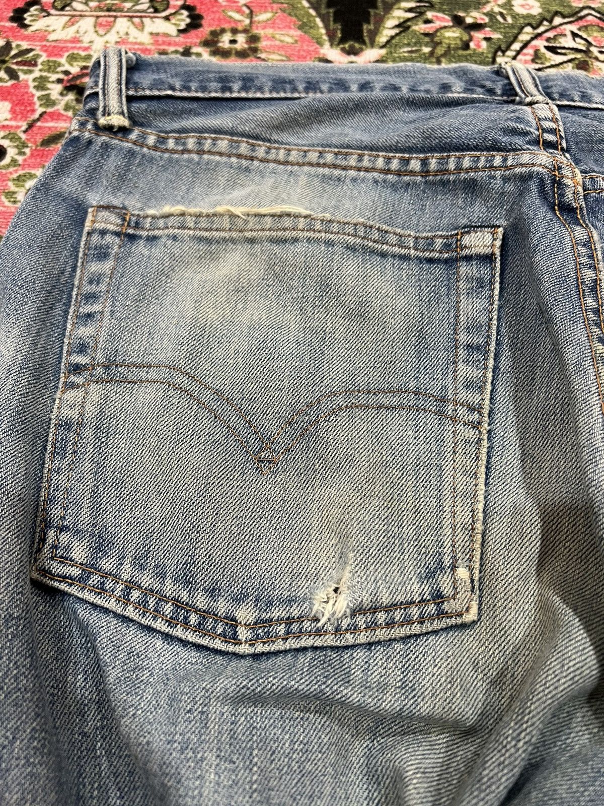 Levi's VINTAGE LEVIS 505 E LVC SELVEDGE DISTRESSED WASHED JEANS Size US 32 / EU 48 - 7 Thumbnail