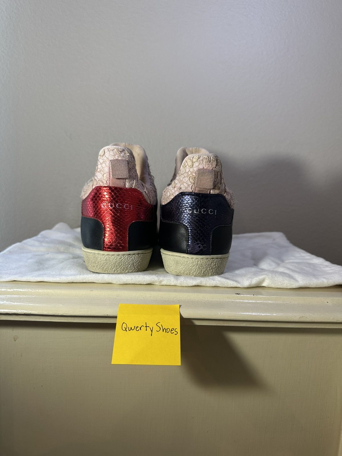 Gucci Gucci high top leather lace sneaker Size US 8 / IT 38 - 2 Thumbnail