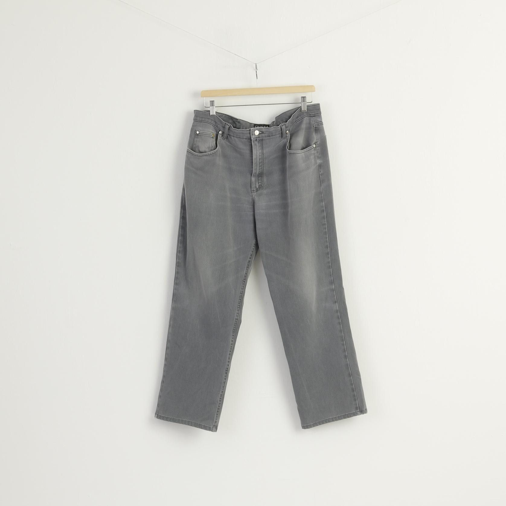 Gucci Gucci Jeans Men 36 Trousers Gray Cotton Stretch Soft 9628 Size US 36 / EU 52 - 2 Thumbnail