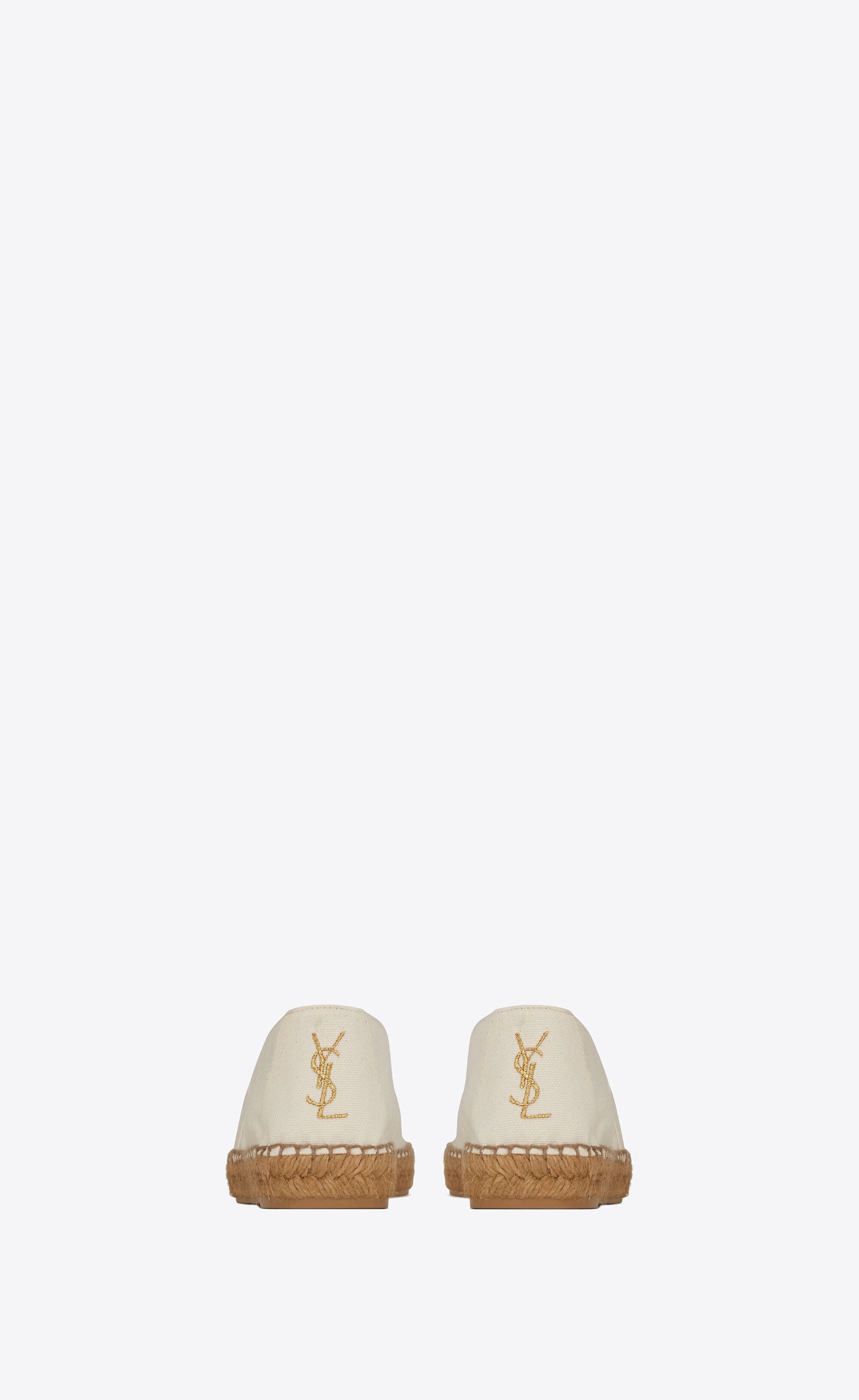 Saint Laurent Paris o1tp1o1224 Cassandre Embroidered Espadrilles in White Size US 11 / IT 41 - 5 Thumbnail