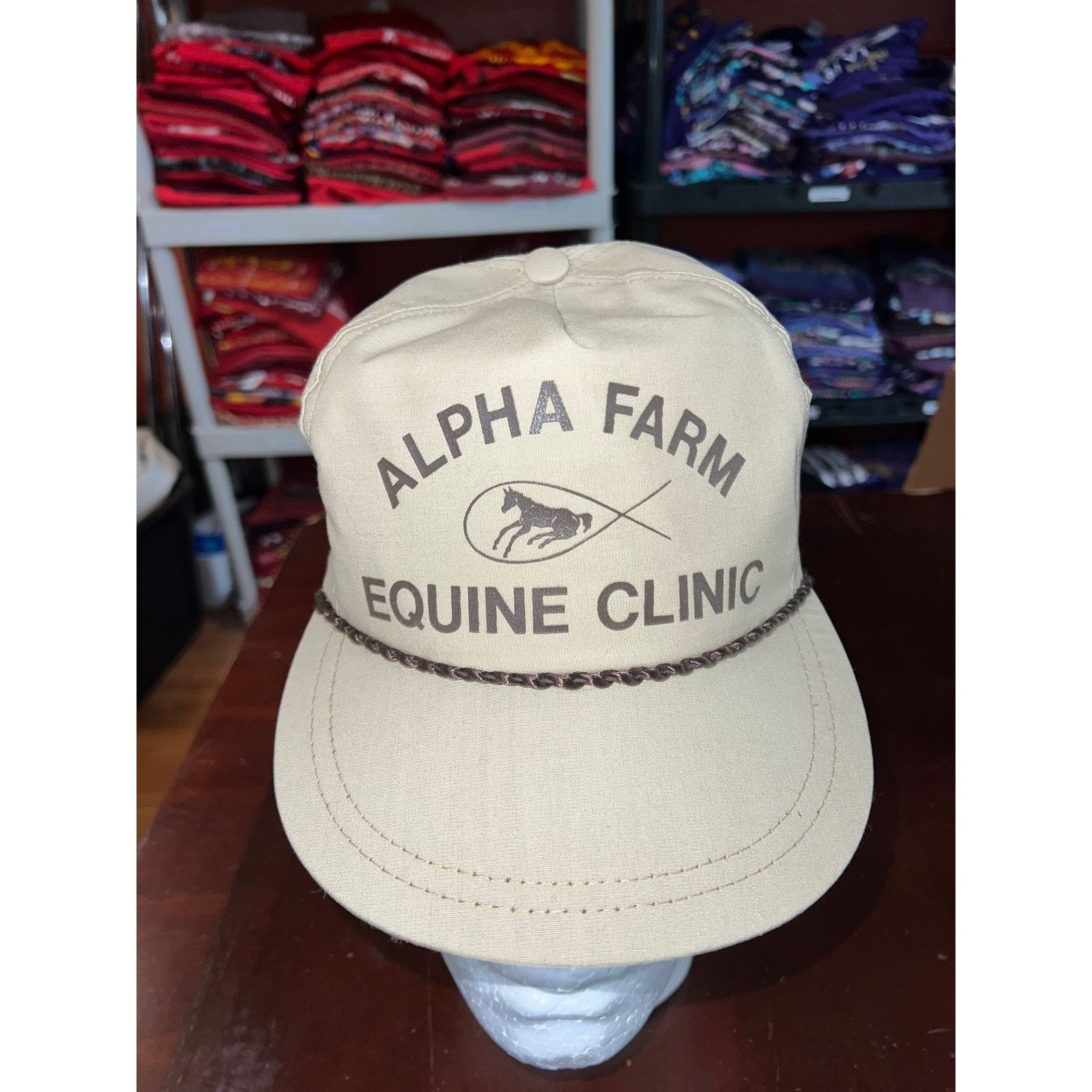Vintage Vintage Horse Hat Alpha Rarm Equine Clinic Roper Cap VTG Size ONE SIZE - 2 Thumbnail