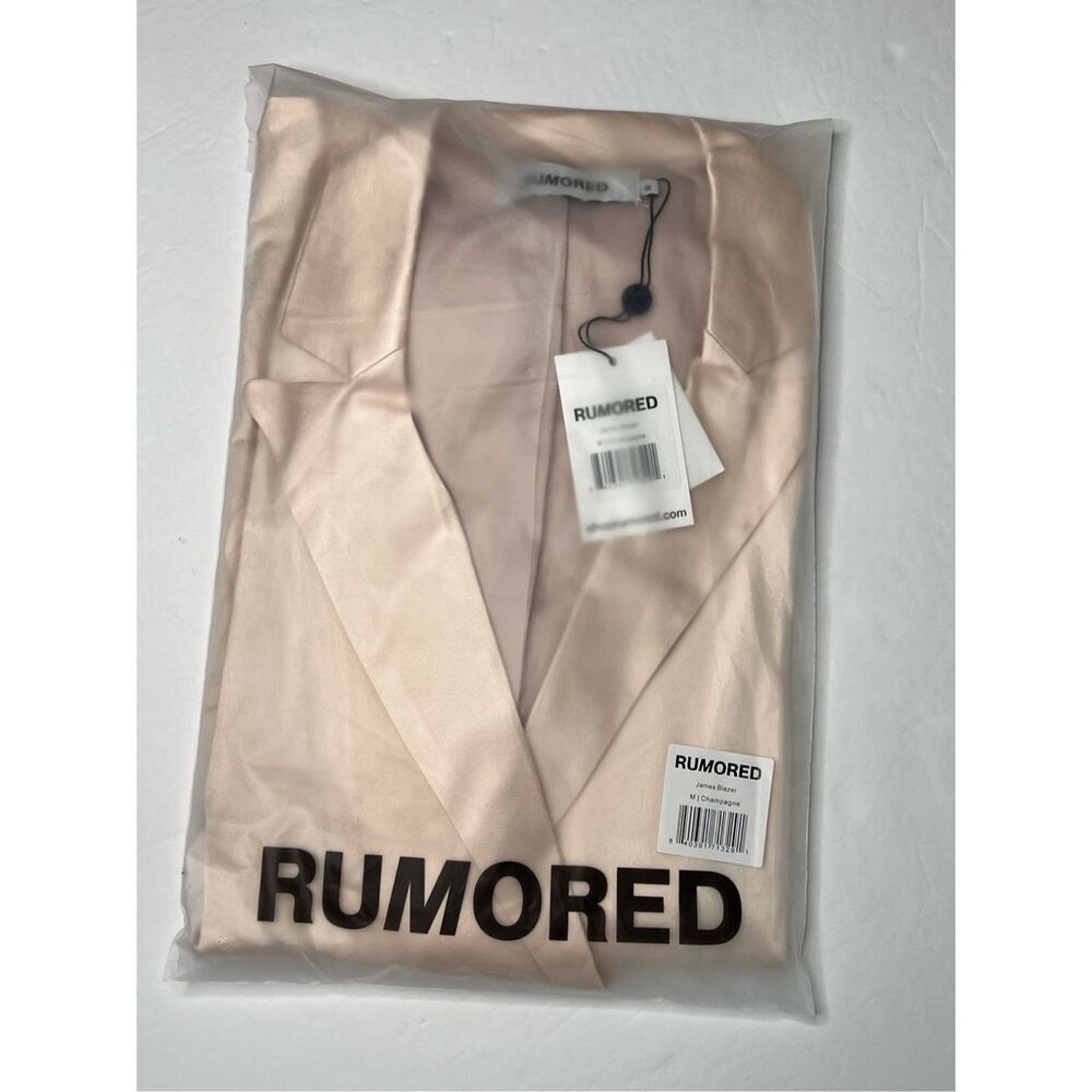 Other Rumored James Notched Satin Blazer Mini Dress MEDIUM Cream Size M / US 6-8 / IT 42-44 - 6 Thumbnail