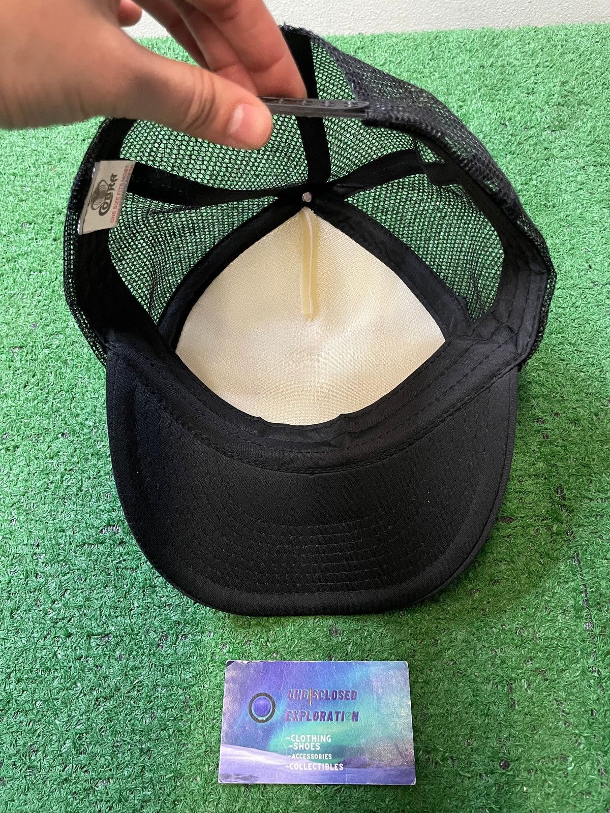 Vintage Vintage ABBY airbrush blue and black hat Size ONE SIZE - 5 Thumbnail