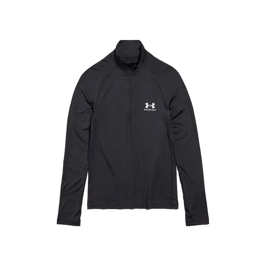 Balenciaga × Under Armour o1tr1nto1125 Under Armour® Fitted Zip-up Jacket in Black Size US M / EU 48-50 / 2 - 1 Thumbnail