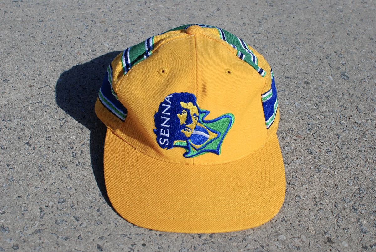 Formula 1 Vintage Blue Thunder Ayrton Senna F1 Racing Cap Size ONE SIZE - 1 Thumbnail