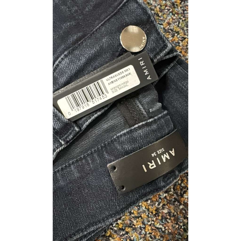 Amiri o1rshd1 Ultra Suede MX1 Denim Jean in Midnight Indigo Size US 34 / EU 50 - 20 Thumbnail