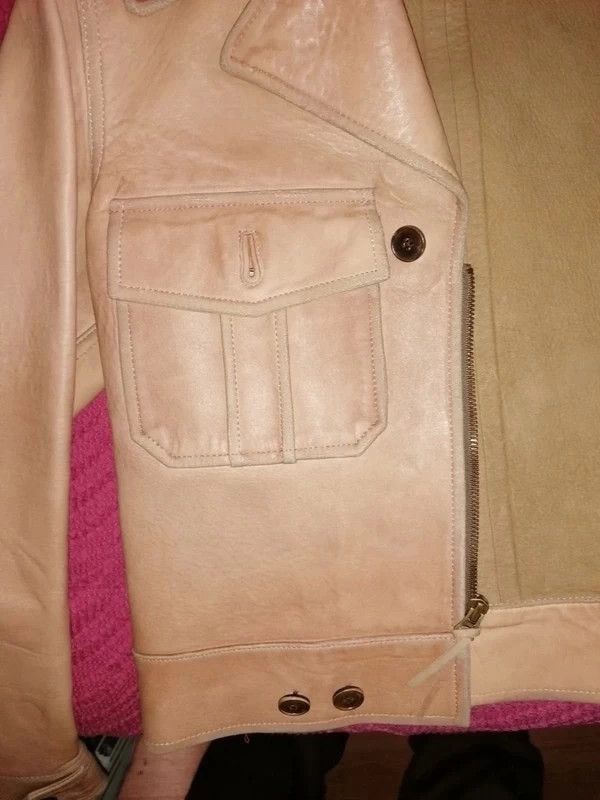 Polo Ralph Lauren × Ralph Lauren Ralph Lauren Jacket Bomber Leather Bike Biker Moto Pocket Size S / US 4 / IT 40 - 3 Thumbnail