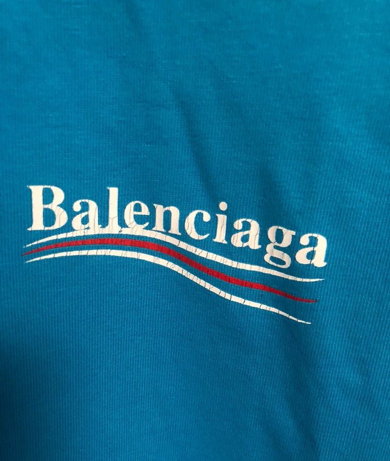 Balenciaga Balenciaga Latest Lake Blue Coke Short-sleeved T-shirt Size US M / EU 48-50 / 2 - 3 Thumbnail