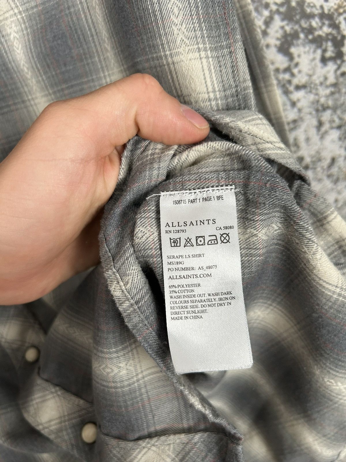 Allsaints Vintage Allsaints Checkered Shirt Button Ups Hype Japanese Size US S / EU 44-46 / 1 - 6 Thumbnail