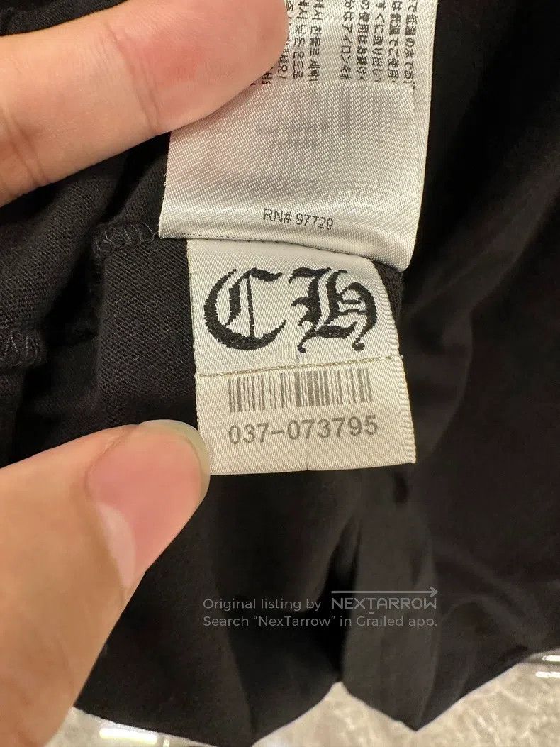 CHROME HEARTS Size L Sanskrit scroll short sleeve