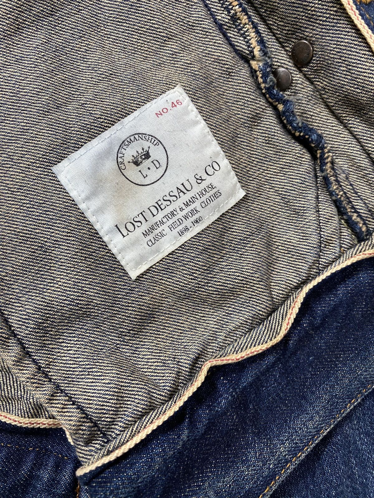 Japanese Brand Field Denim Jacket Selvedge LOST DESSAU Made in Japan Size US M / EU 48-50 / 2 - 18 Thumbnail