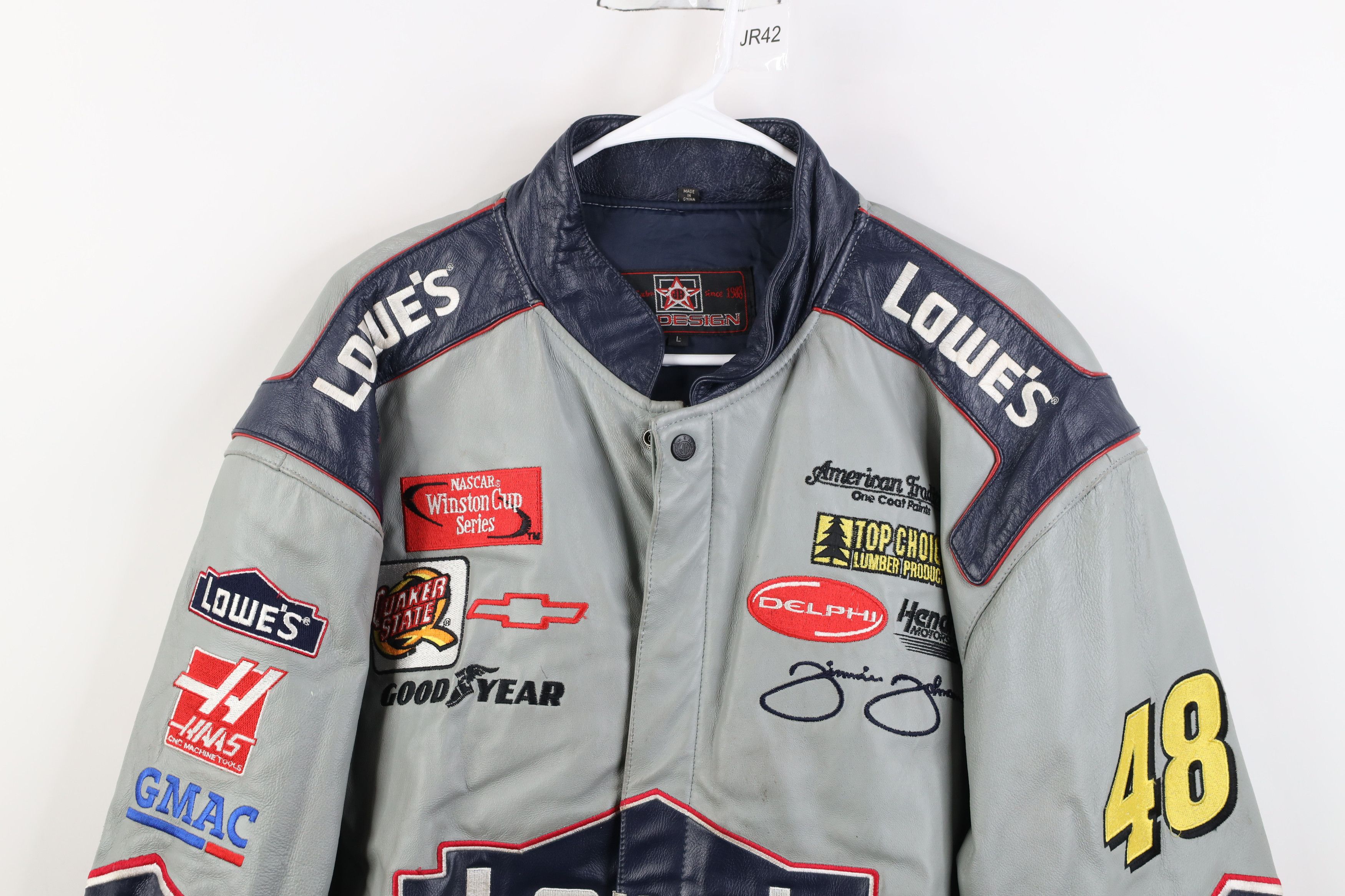 Vintage Vintage 90s Y2K NASCAR Jimmie Johnson Racing Bomber Jacket Size US L / EU 52-54 / 3 - 2 Thumbnail