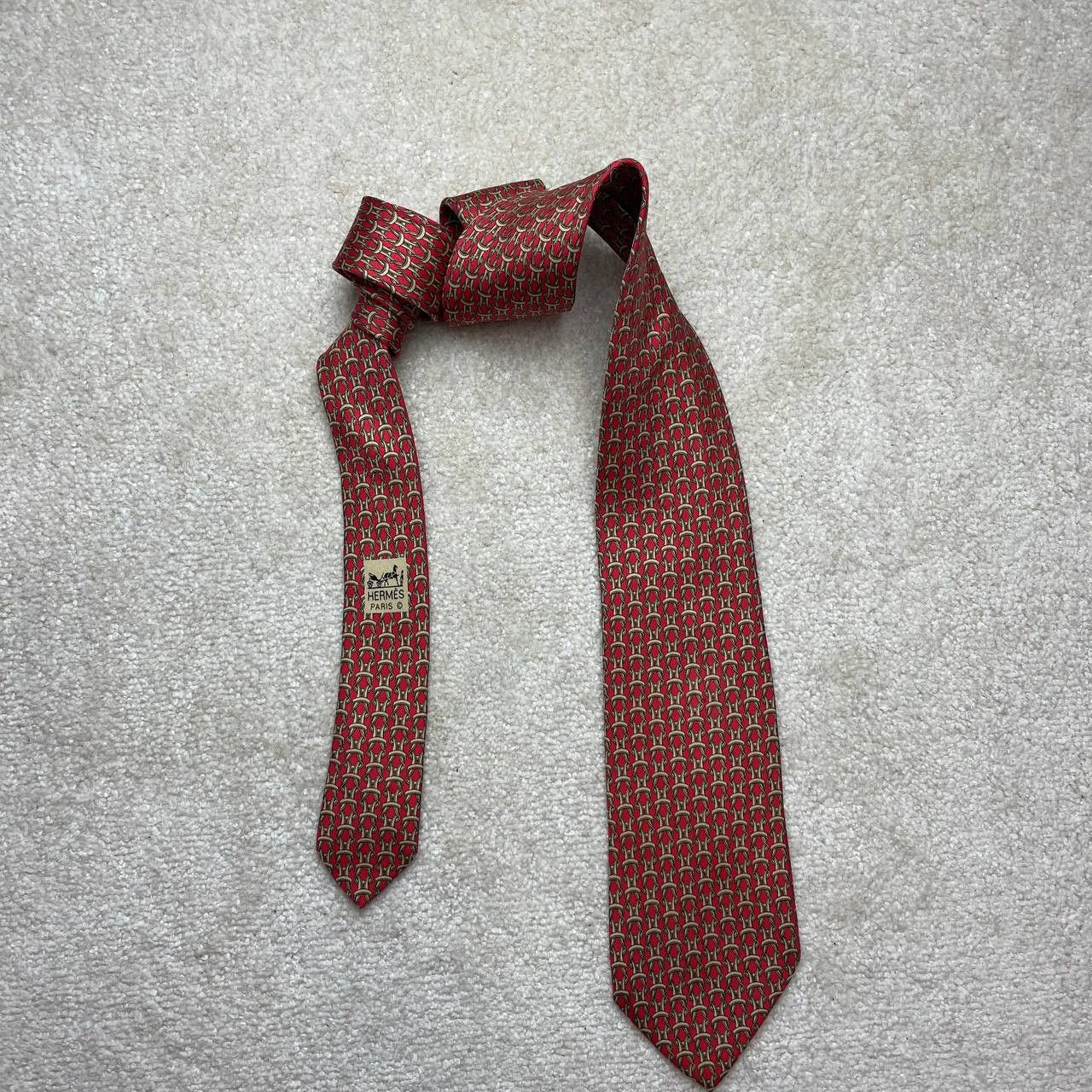 Hermes Hermes Paris Silk Tie 7885 MA Belts Size ONE SIZE - 1 Thumbnail