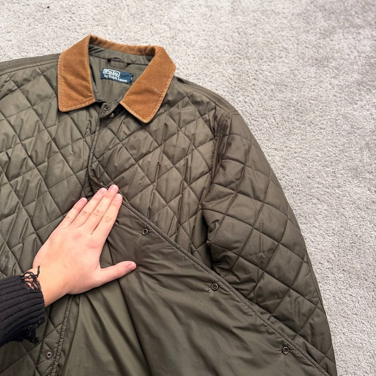Polo Ralph Lauren Ralph Lauren Quilted Khaki Vintage Jacket Size US L / EU 52-54 / 3 - 7 Thumbnail