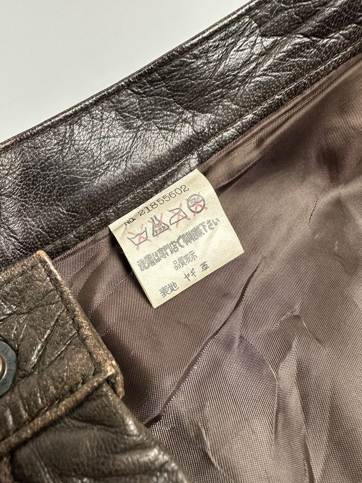 Chevignon × Genuine Leather × Vintage 🔥Very Rare🔥Vintage Chegvinon Flared Leather Pant Size US 28 / EU 44 - 11 Thumbnail