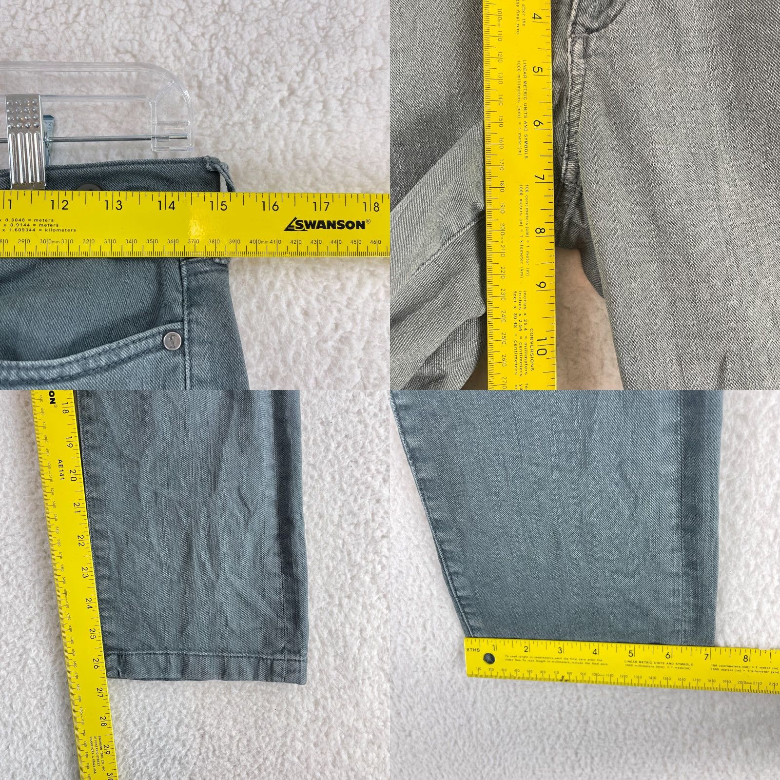Vintage Pilcro Jeans Womens Size 26 Green Low-Rise Straight Casual Jeans Size 26" / US 2 / IT 38 - 8 Thumbnail