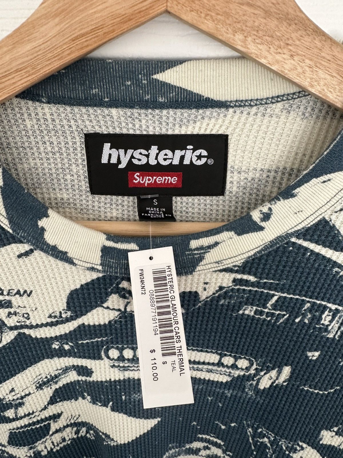 Supreme x Hysteric Glamour Cars Thermal Longsleeve