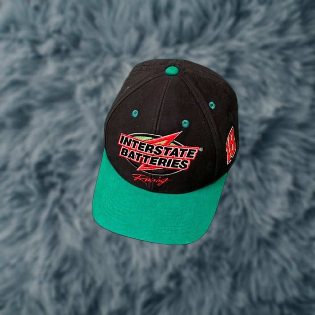 NASCAR VINTAGE Interstate Batteries Racing NASCAR VTG SnapBack Hat Adult Black Men One Size 90s Racing USA Sports Adjustable Hats Size ONE SIZE - 1 Thumbnail