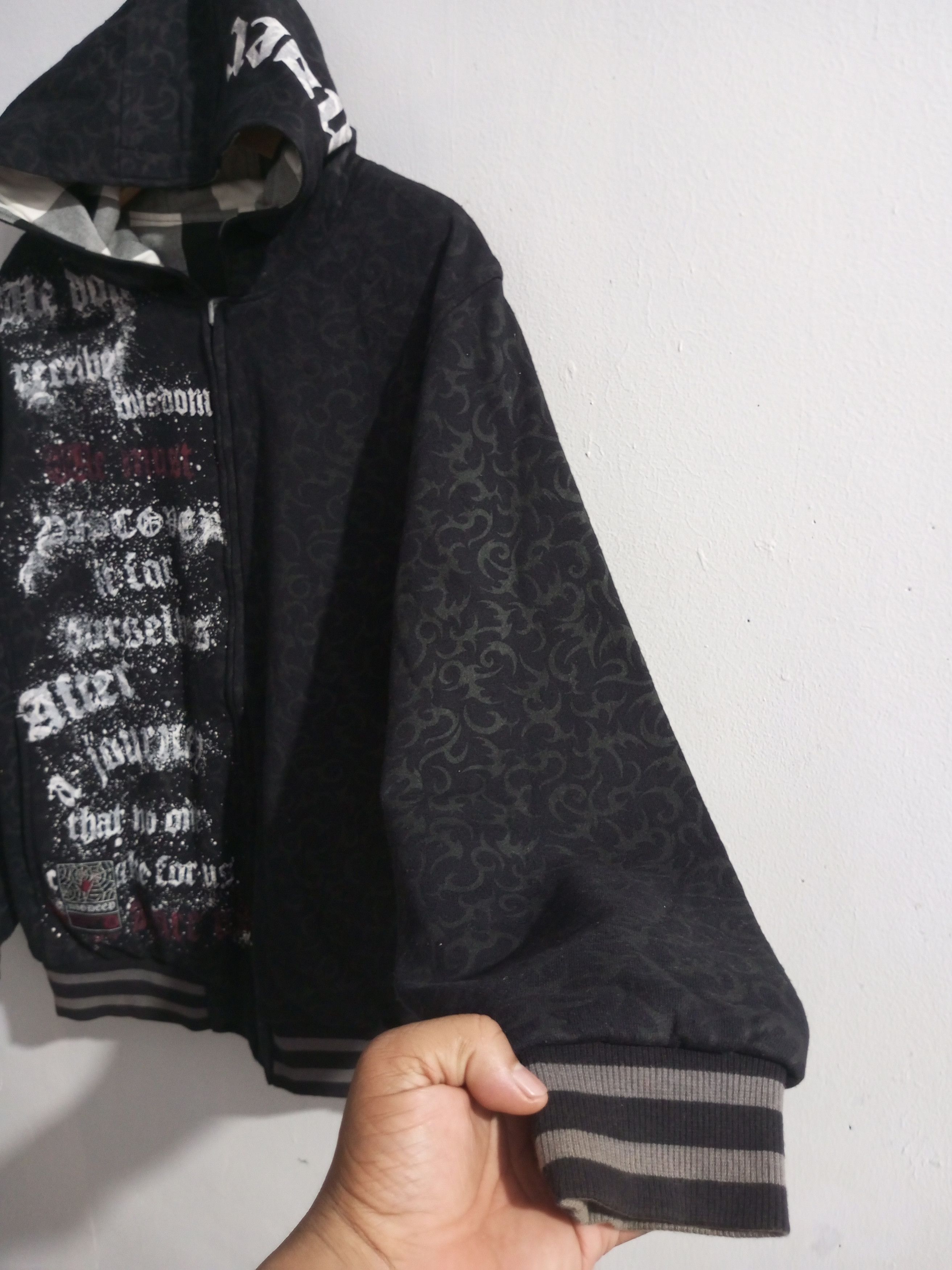 If Six Was Nine × Japanese Brand × Le Grande Bleu (L.G.B.) Vintage dig deep poem full print reversible hoodie Size US L / EU 52-54 / 3 - 2 Thumbnail