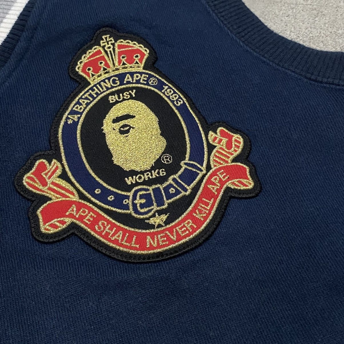 Bape Bape Crest V Neck Vest Knit Size US M / EU 48-50 / 2 - 4 Thumbnail