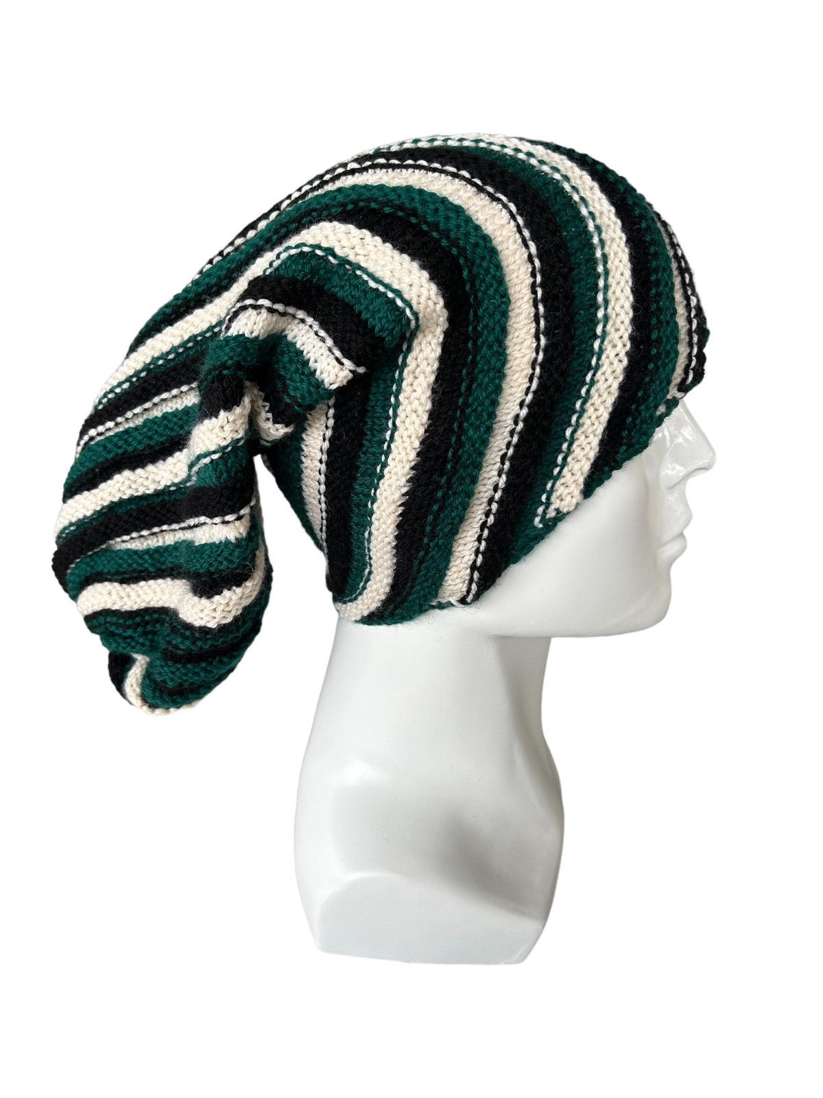 14th Addiction × Japanese Brand Crochet Knitted Handmade Long Beanie Hats Size ONE SIZE - 1 Thumbnail