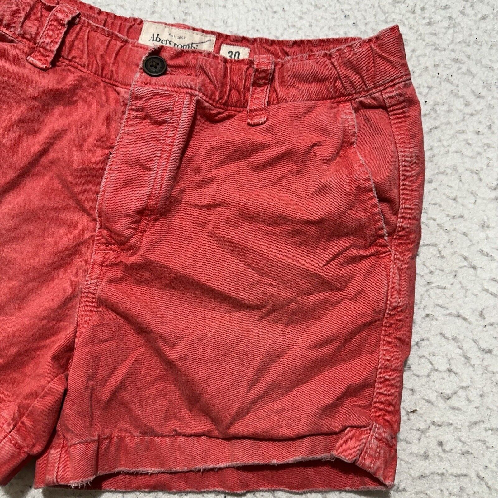 Abercrombie & Fitch Abercrombie 30 Flat Front 3" Inseam Pink Button Shorts Size 30" / US 8 / IT 44 - 3 Thumbnail