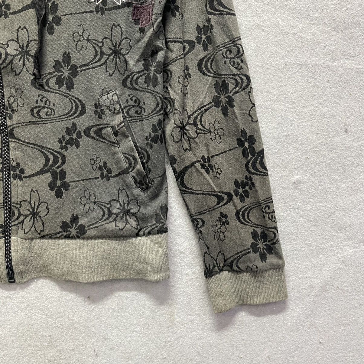 Japanese Brand Japanese Classic Script Floral Pattern Zip Hoodie Size US M / EU 48-50 / 2 - 5 Thumbnail